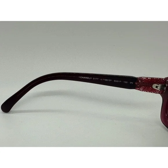 Chanel Sunglasses 5177 C.1198/3P 55-17-130 Red Burgundy - Frames Only - Picture 8 of 8